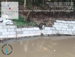 Proyek Saluran Irigasi di Dusun Gondek, Desa Gondek, Kecamatan Mojowarno Jombang Ambrol