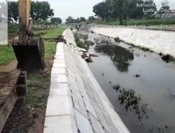 Proyek PUPR irigasi Milyaran di Gondek, Desa Gondek, Kecamatan Mojowarno, Kabupaten Jombang Ambrol