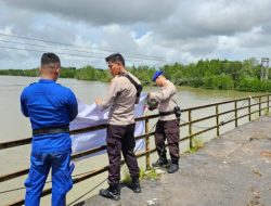 Sat Polairud Polres Bangka Berikan Himbauan dan Memasang Spanduk Larangan aktivitas Penambangan Illegal