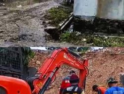 Tim Dinas PU Kota Bandar Lampung Gerak Cepat Atasi Robohnya Tembok Perumahan 30 Meter